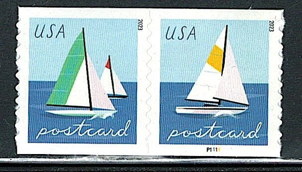 #.2023 US Sailboats Postcard Forever Stamps
