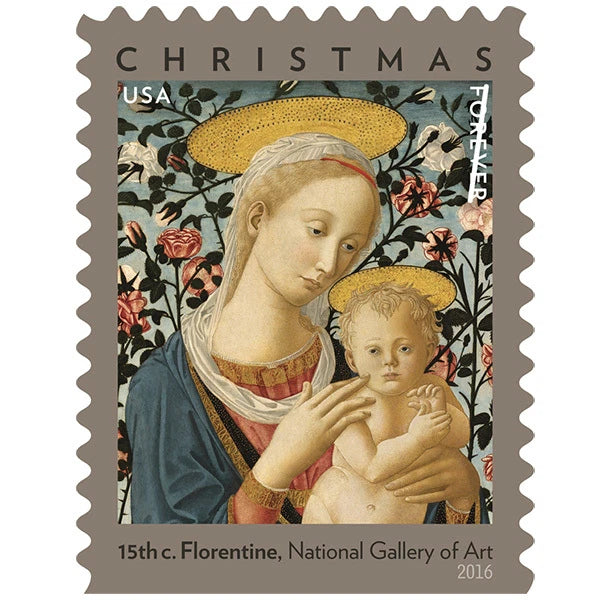 #.2016 US Florentine Madonna and Child Stamps