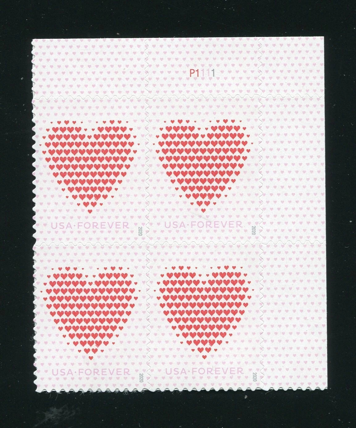 #.2020 US Made Of Hearts Forever Stamps