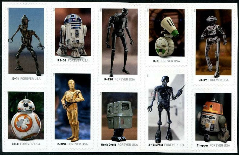 #.2021 US Star Wars Droids Stamps