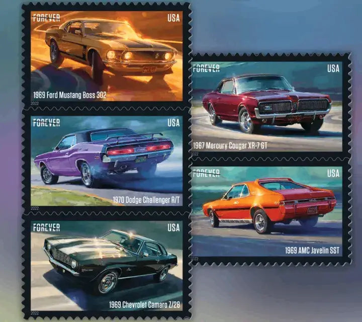 #.2022 US Pony Cars Stamps