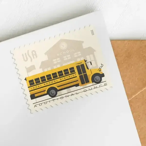 #.2023 USA School Bus Additional Ounce Stamps