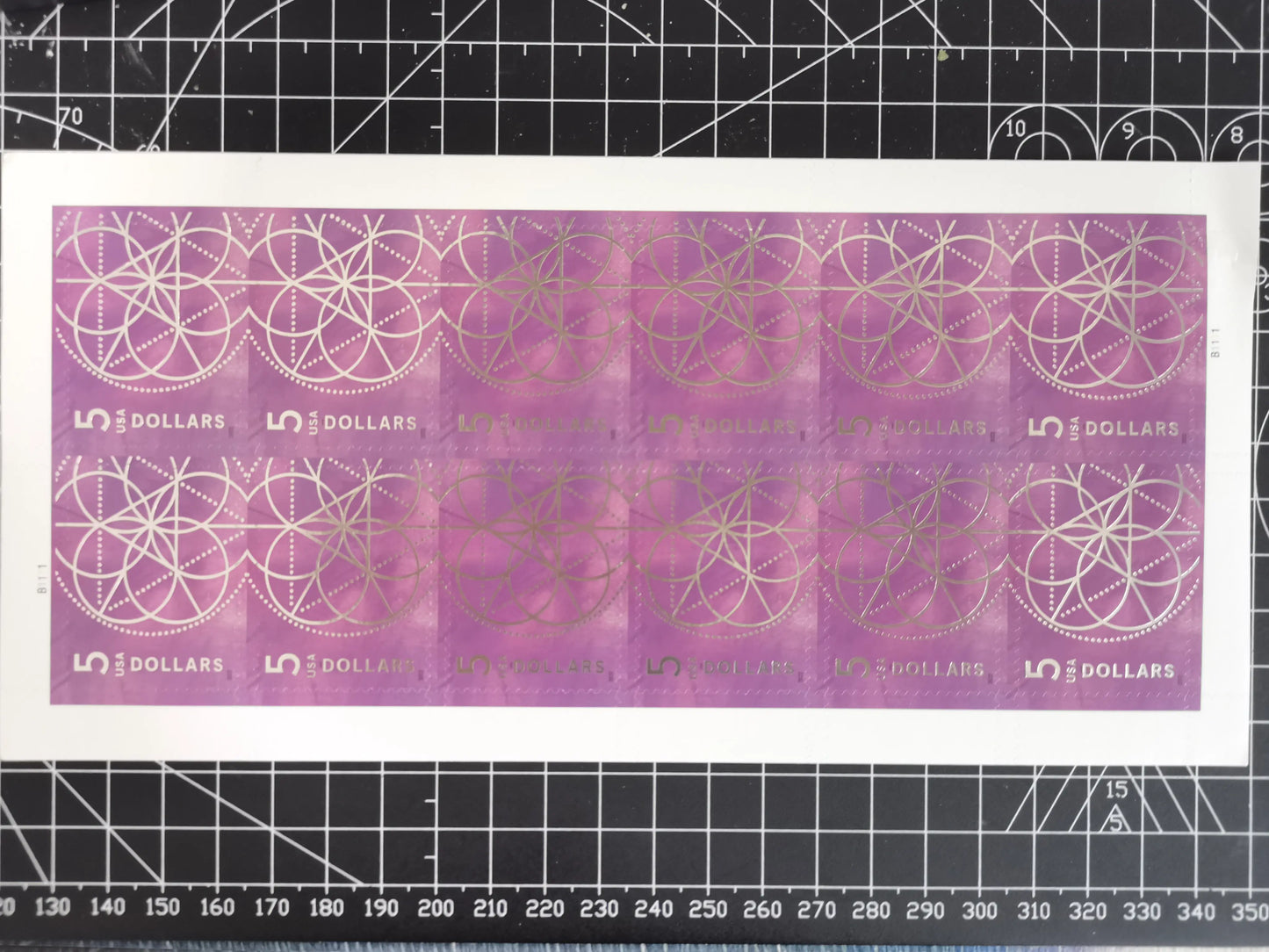 #.2022 $5 Floral Geometry Stamps