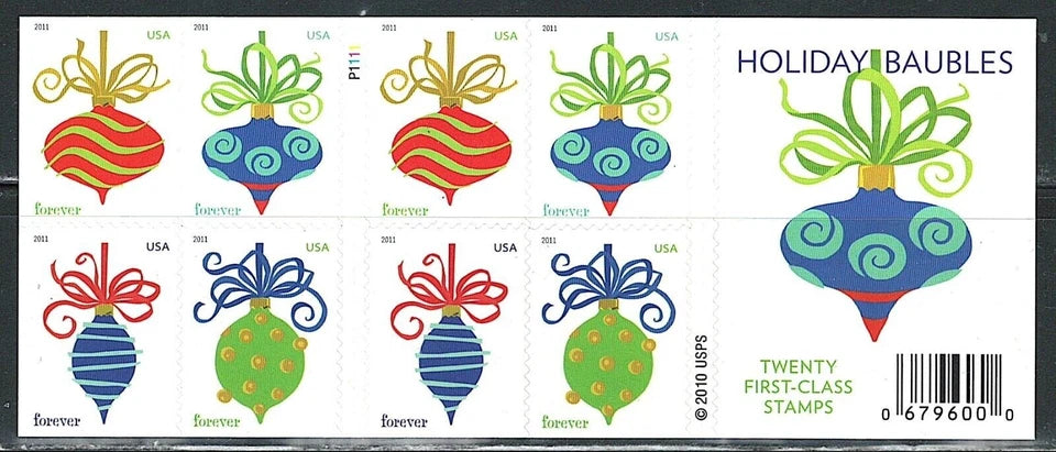 #.2011 US Holiday Baubles Stamps