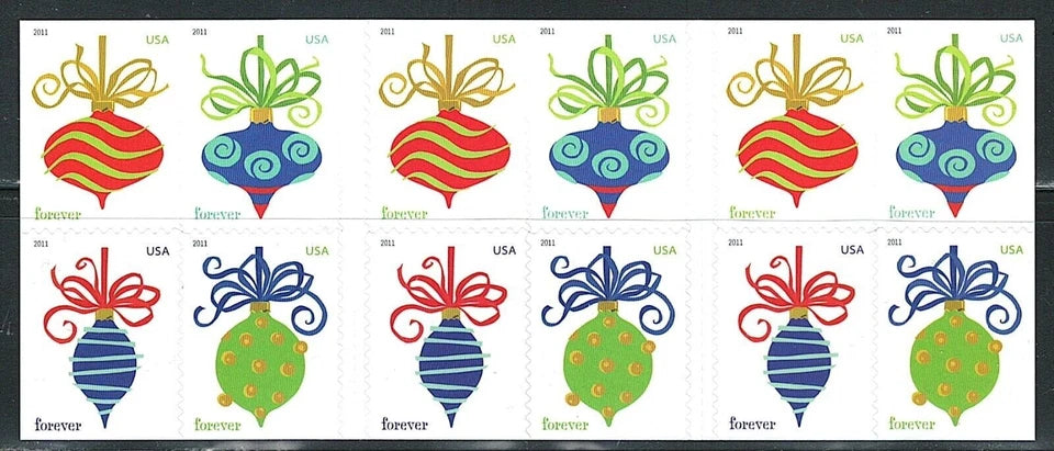 #.2011 US Holiday Baubles Stamps