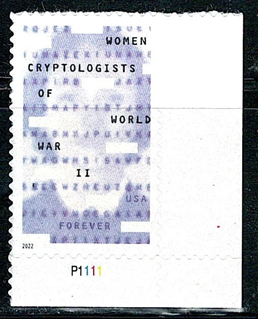 #.2022 MNH # 5738a IMPERF NDC WOMEN CRYPTOLOGISTS STAMPS