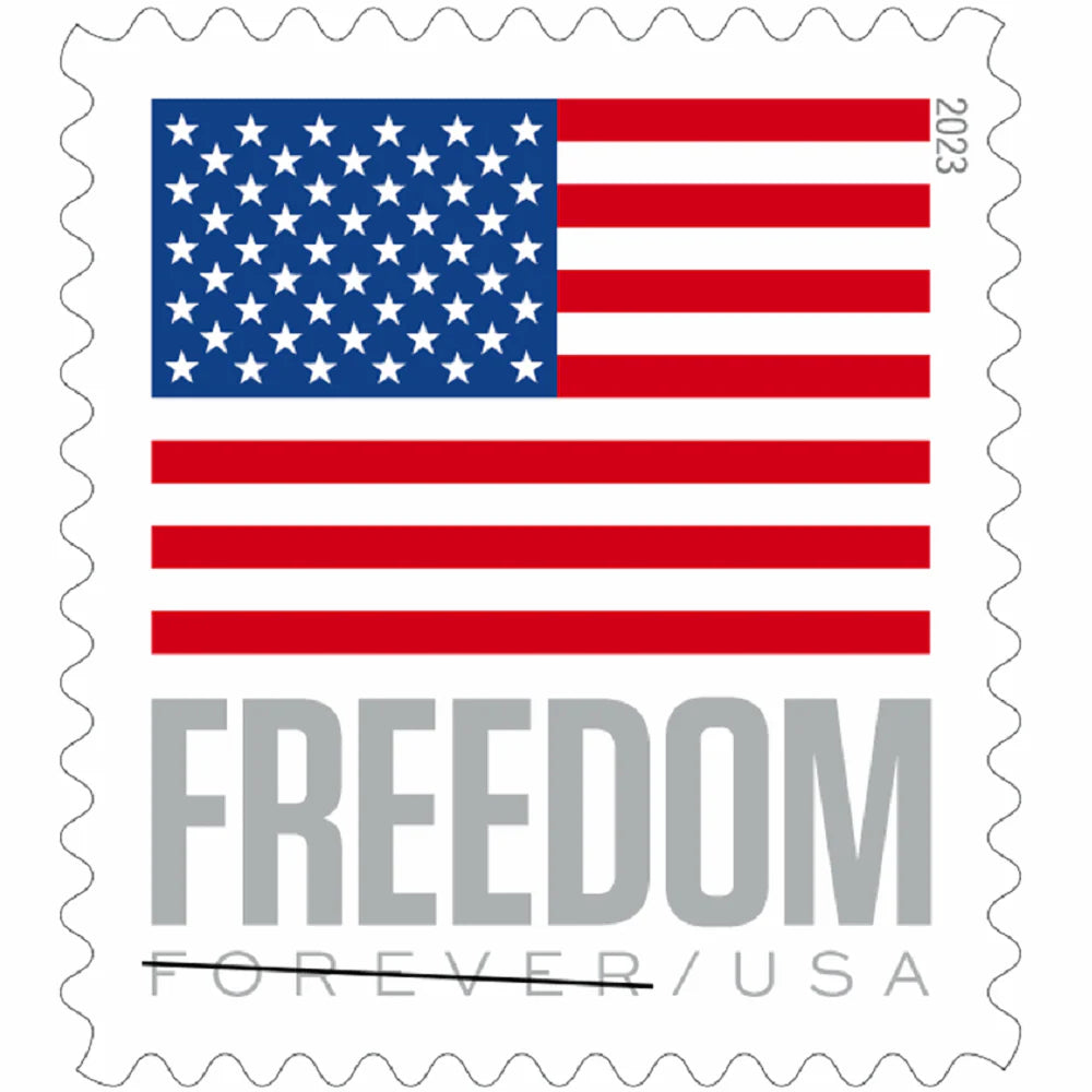 #.2023 us freedom flag forever postage stamp