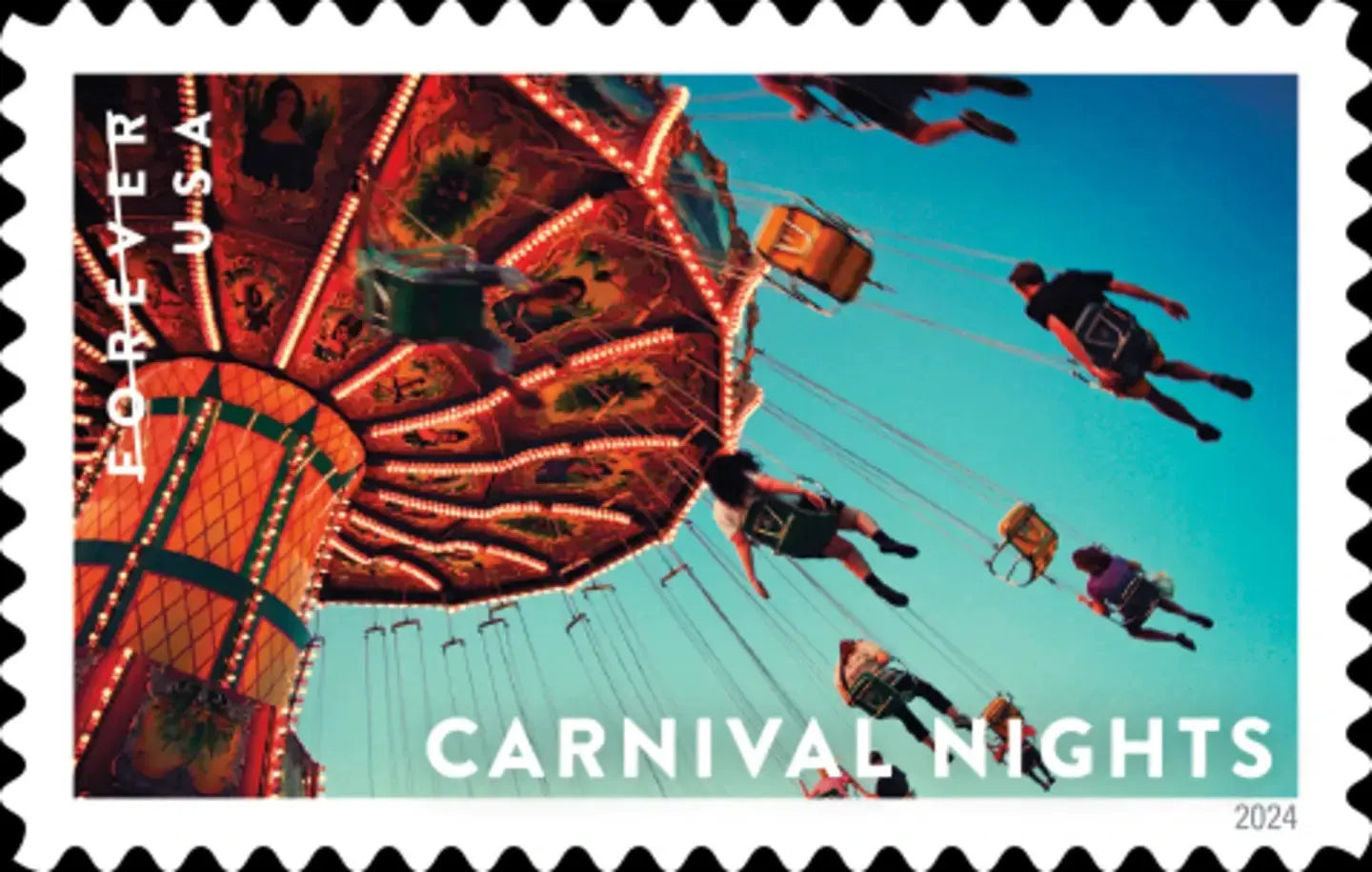 #.2024 Carnival Nights us forever stamps