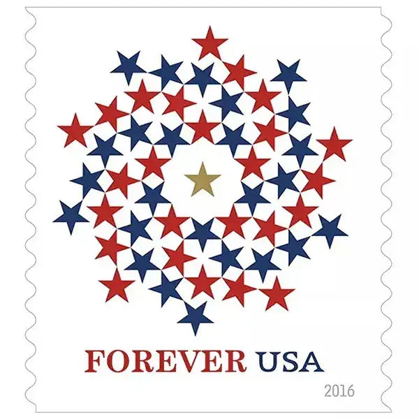 #.2016 US Stars Red & Blue Forever Stamps