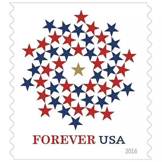 #.2016 US Stars Red & Blue Forever Stamps
