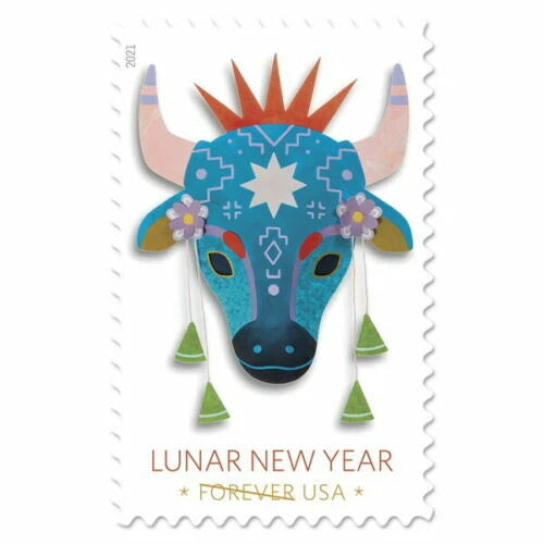 #.2021 US Lunar New Year Year Of The Ox Stamps