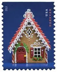 #.2013 US Holiday Gingerbread Houses Stamps