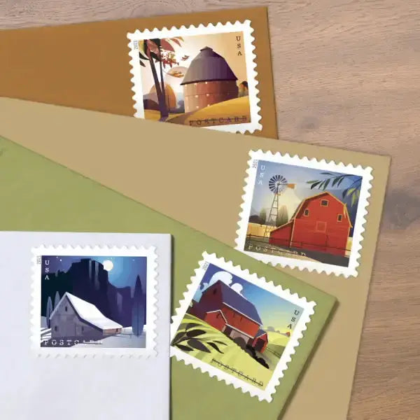 #.2021 barns postcard stamp