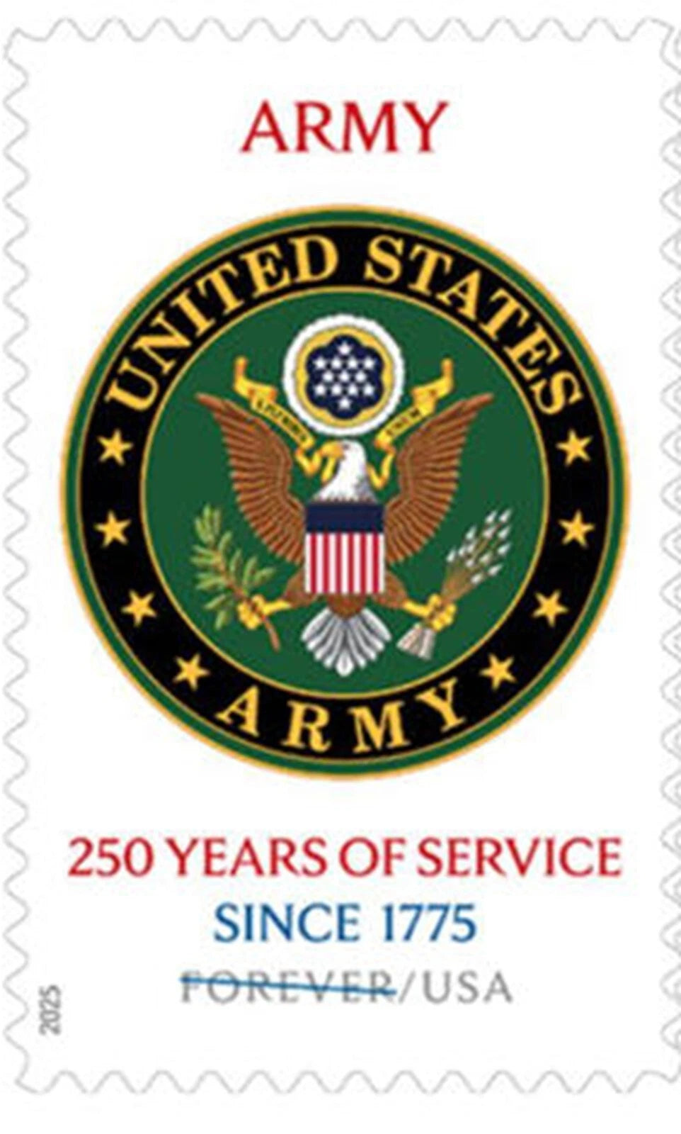 #.2025 U.S. Army 250th Anniversary Commemorative Stamps