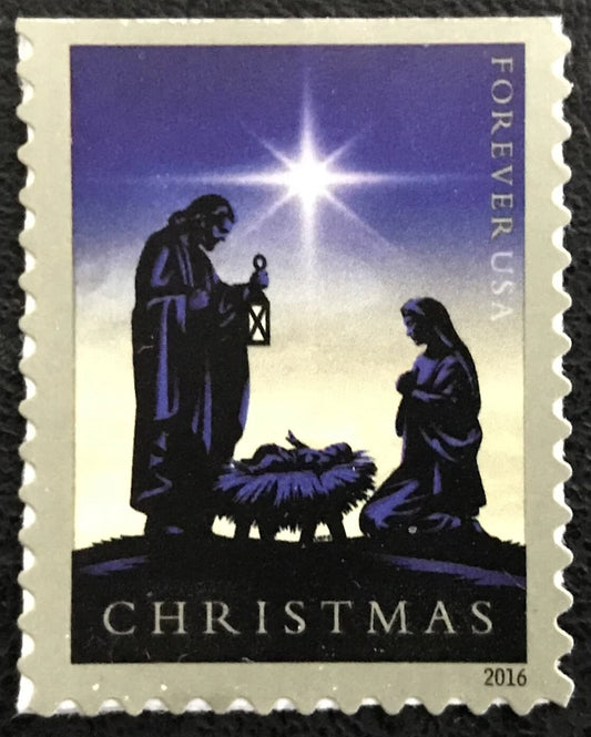 #.2016 Traditional Christmas Nativity Stamp