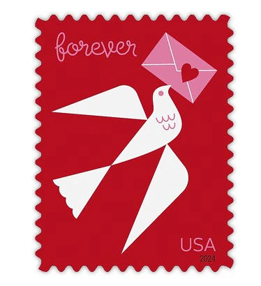 #.2024 Carrier pigeon love forever stamps