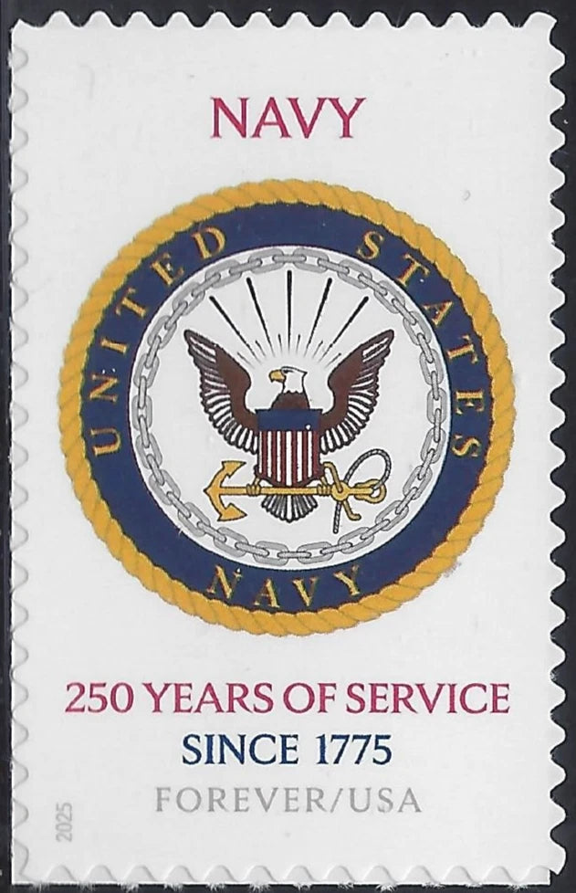 #.2025 U.S. Navy 250th Anniversary Commemorative Stamps