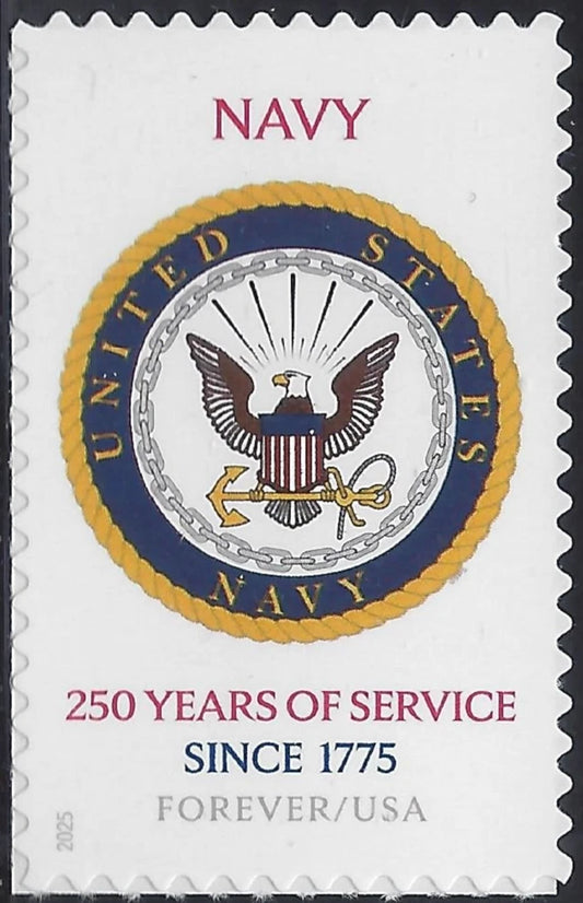 #.2025 U.S. Navy 250th Anniversary Commemorative Stamps