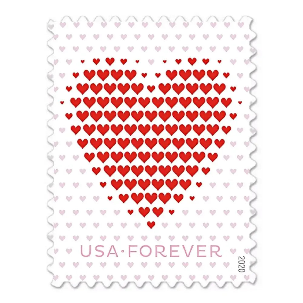 #.2020 US Made Of Hearts Forever Stamps