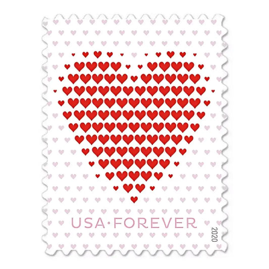 #.2020 US Made Of Hearts Forever Stamps