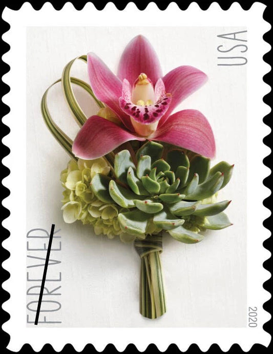 #.2020 US Contemporary Boutonniere Forever Postage Stamps