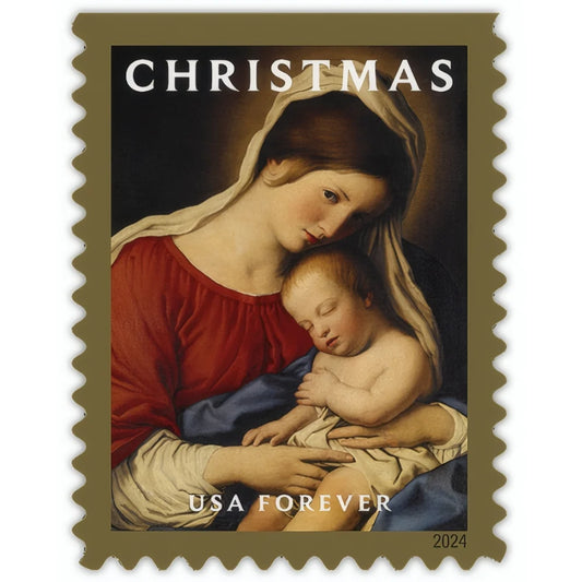 #.2024 us Christmas Madonna and Child Forever Stamps