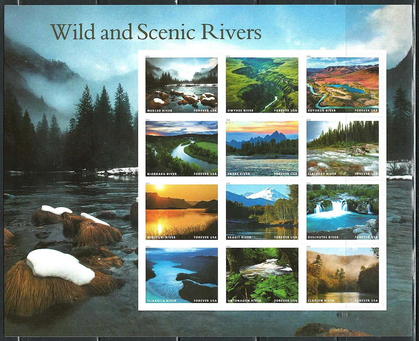 #.2019 US Wild And Scenic Rivers Stamps