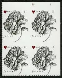 #.2015 Vintage Rose Pane Wedding Stamps