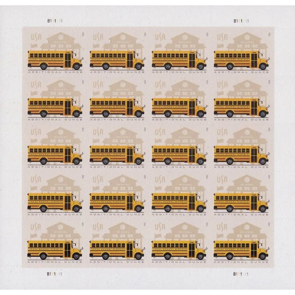 #.2023 USA School Bus Additional Ounce Stamps