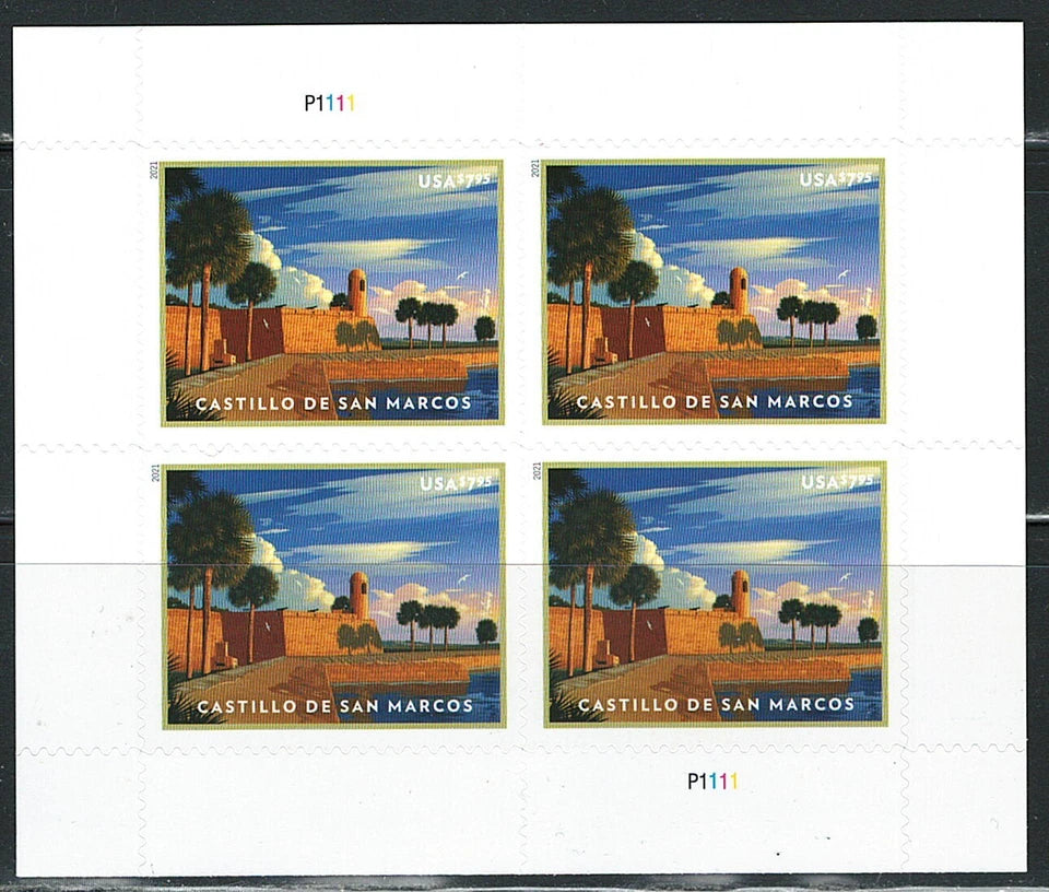 #.2021 US Castillo De San Marcos Stamps