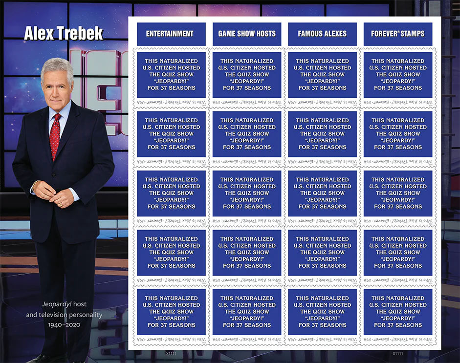 #.2024 US Alex Trebek Forever Stamps