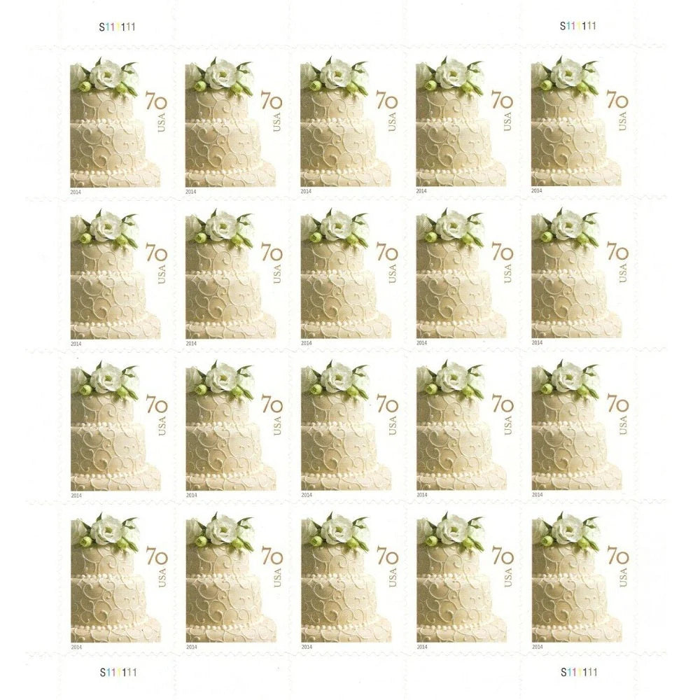 #.2014 US Wedding Cake Postage Stamps