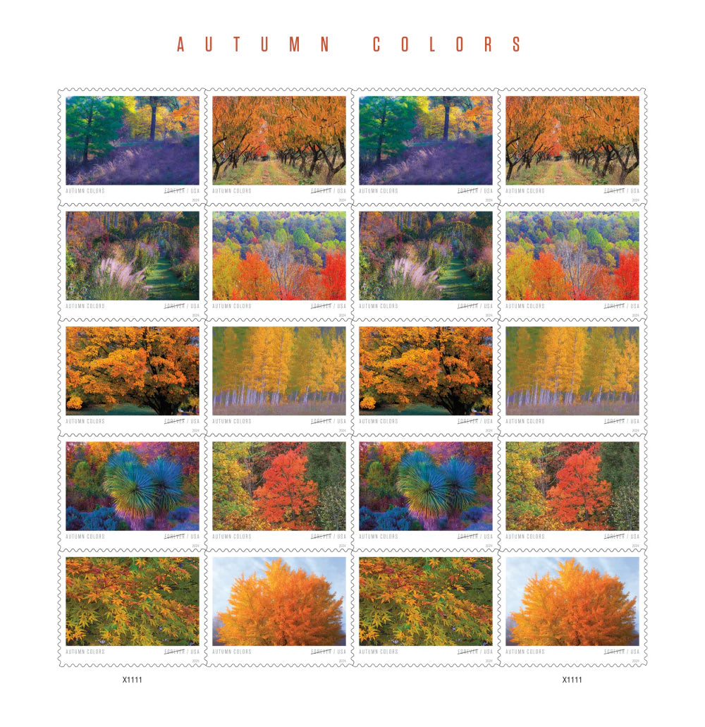 #.2024 US Autumn Colors Forever Stamps