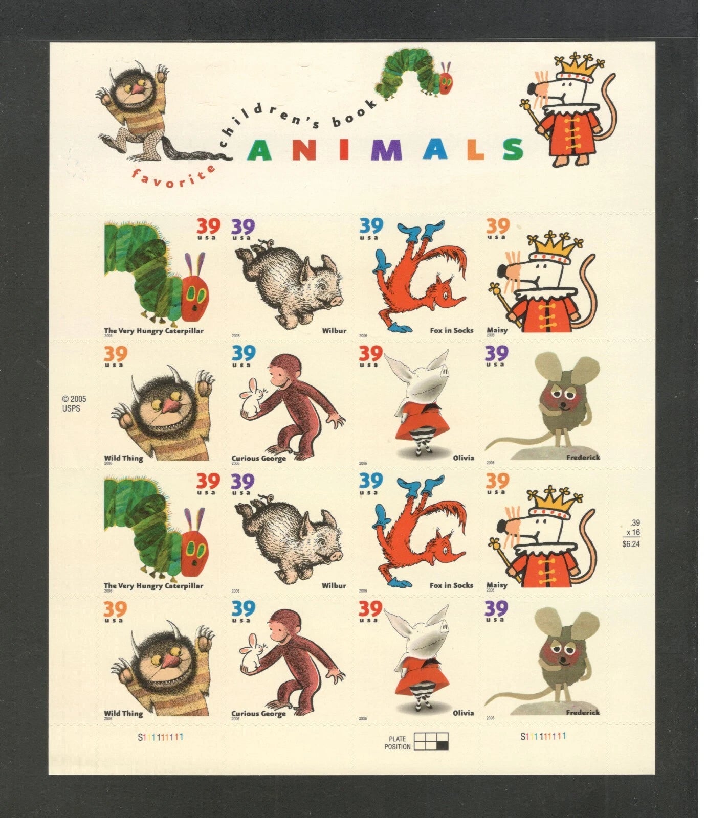 #.2006 U.S. Children’s Book Animals Stamp