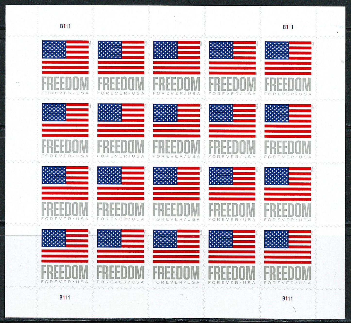 #.2023 us freedom flag forever postage stamp