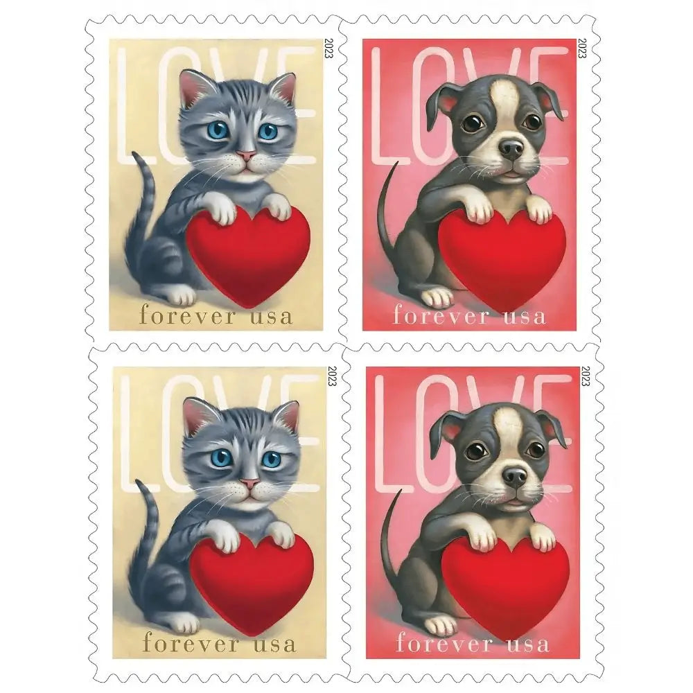 #.2023 US Cat and Dog Love Stamps