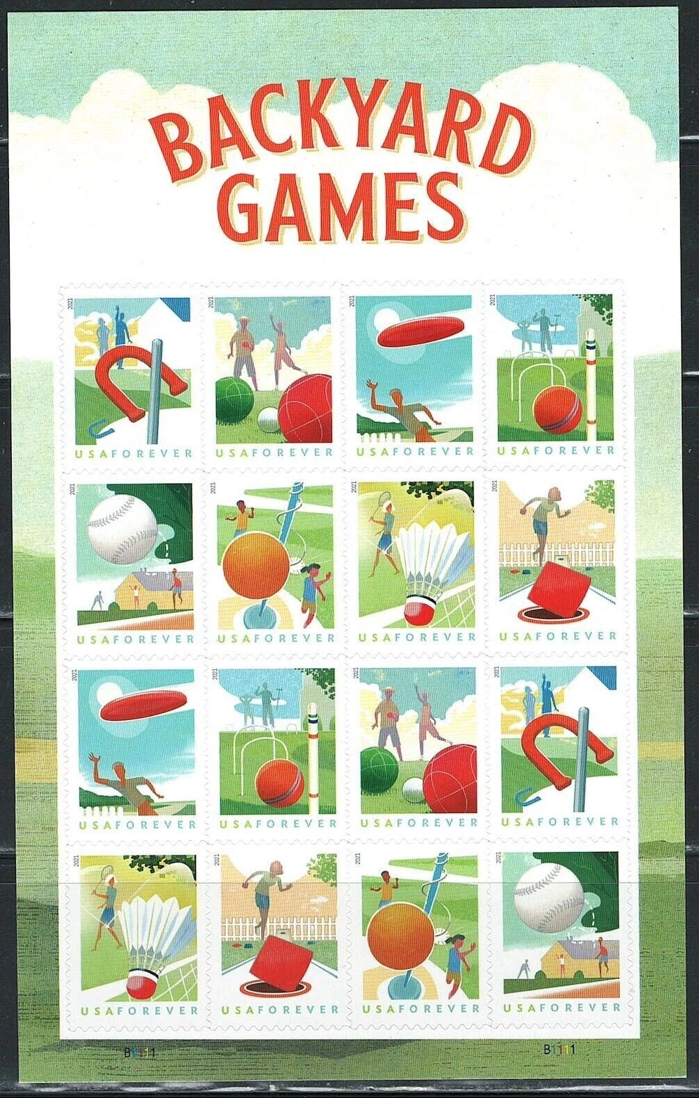 #.2021 US Backyard Games Forever Stamps