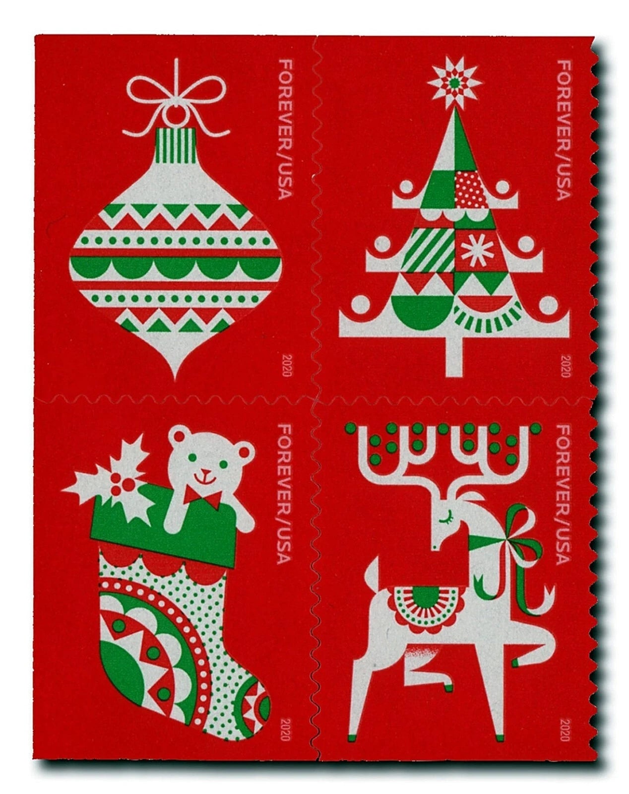 #.2020 US Holiday Delights Forever Stamps