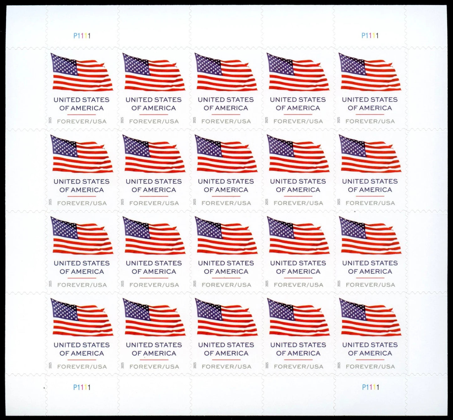 #.2025 U.S. Flag Stamps Sheets