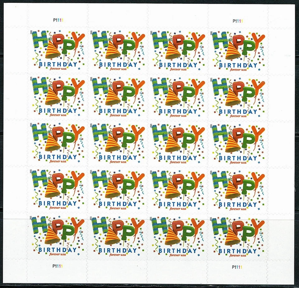 #.2021 US Happy Birthday Forever Stamps