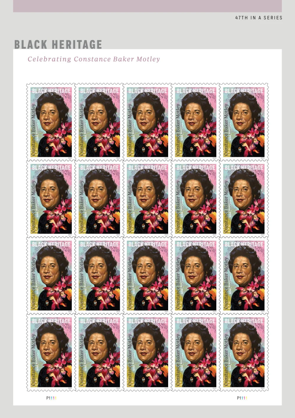 #.2024 US Constance Baker Motley Forever Stamps