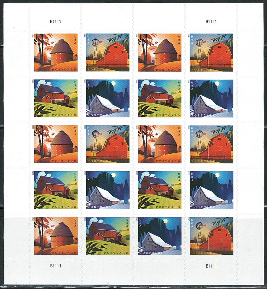 #.2021 barns postcard stamp