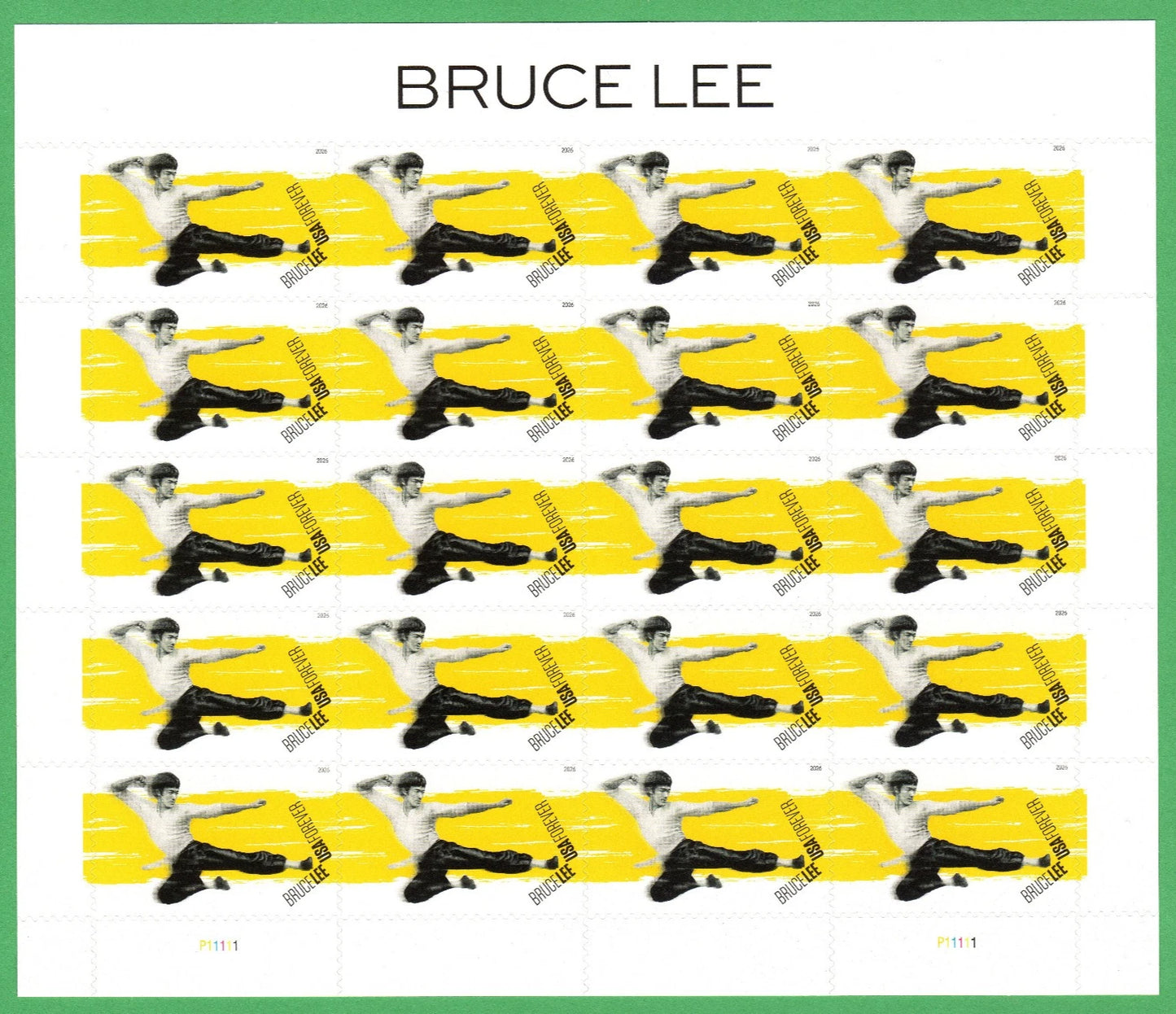 #.2026 Bruce Lee Sheet of 20 Forever Stamps
