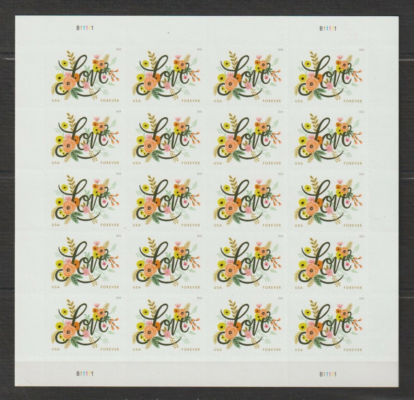 #.2018 US Love Flourishes Forever Stamps