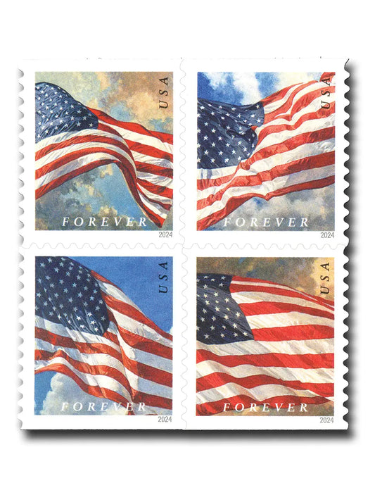 #.2024 us flags forever first class postage stamps