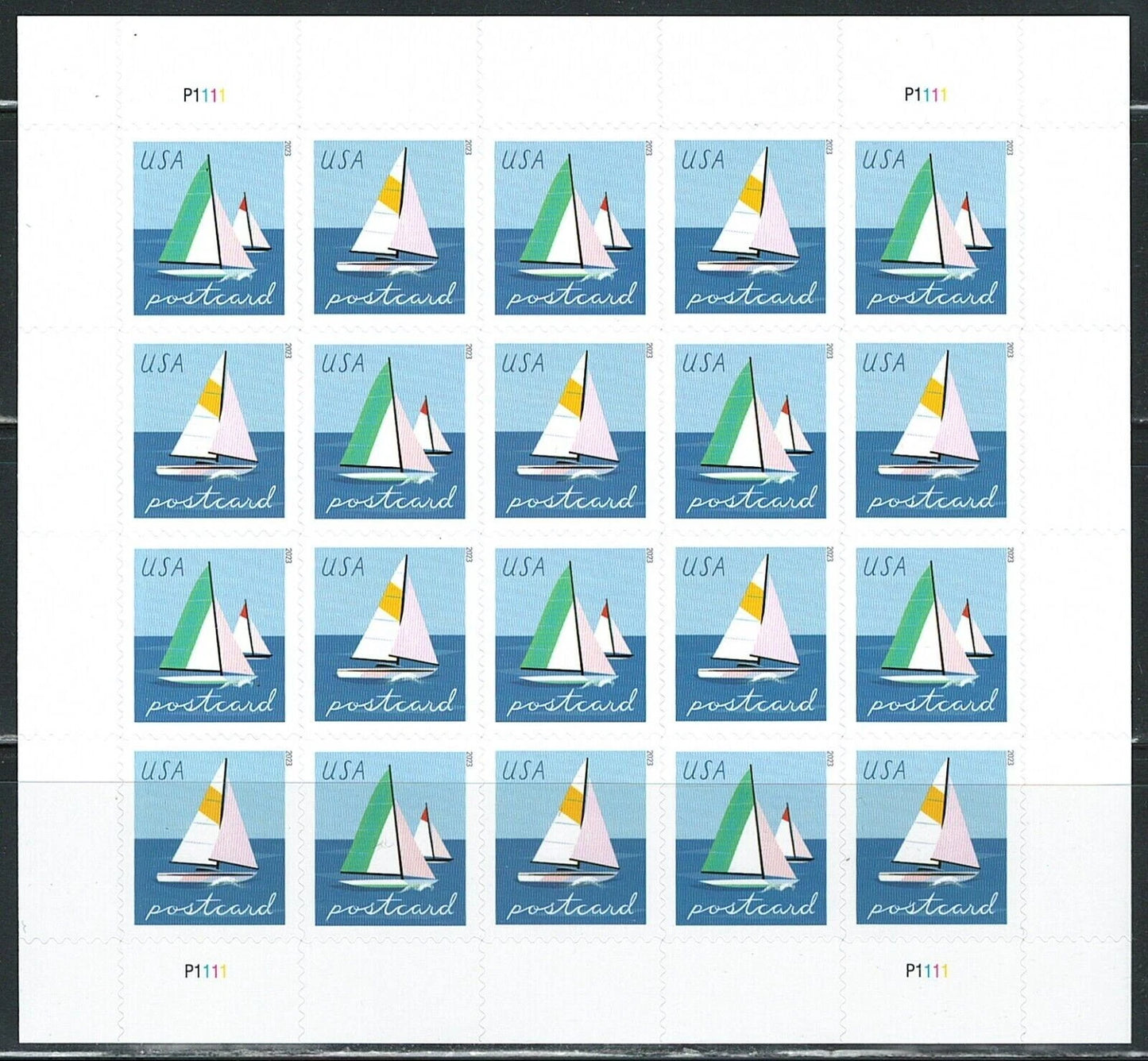 #.2023 US Sailboats Postcard Forever Stamps