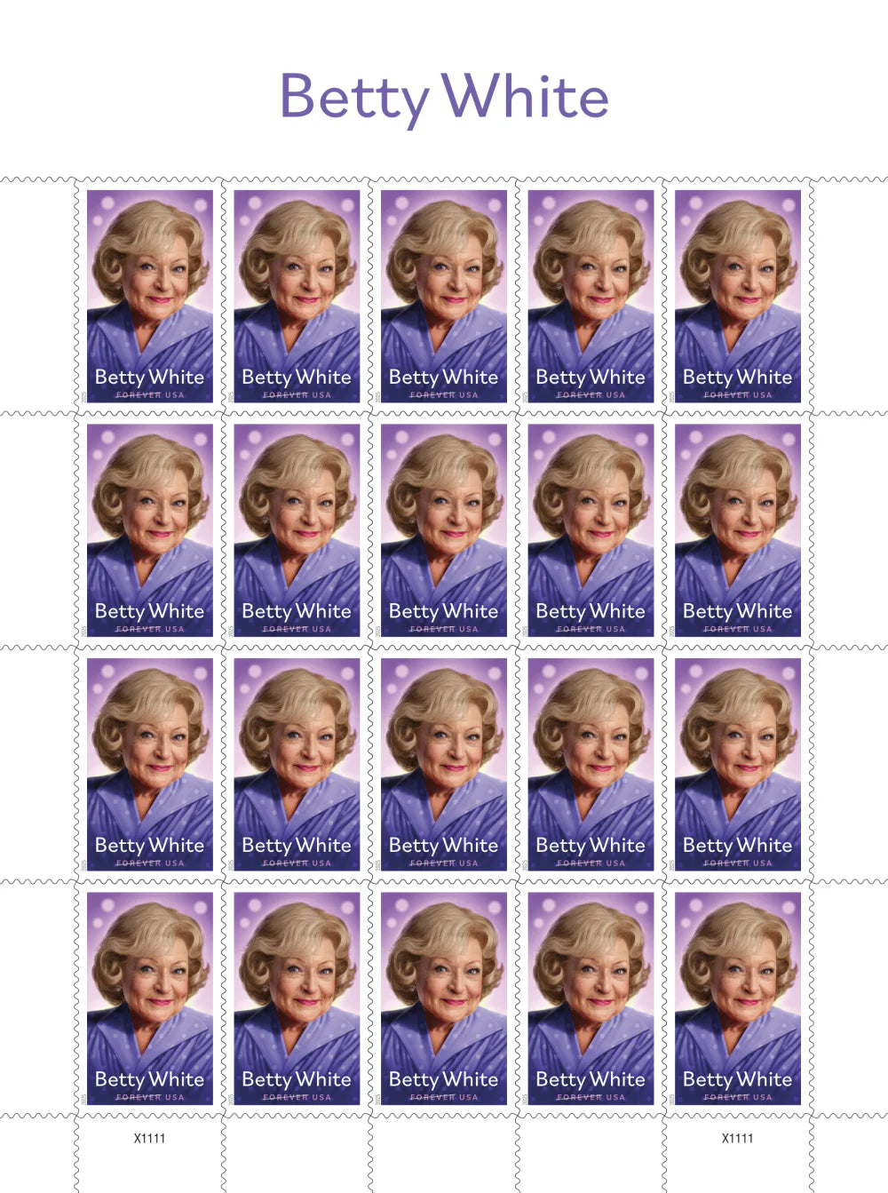 #.2025 Betty White Stamps