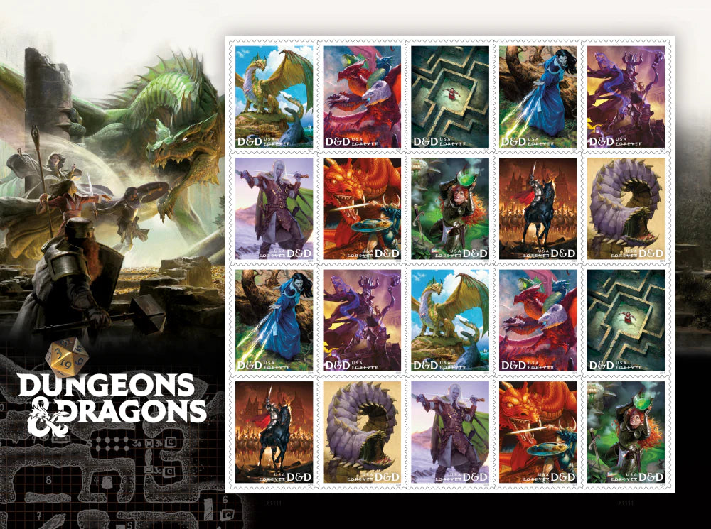 #.2024 Dungeons & Dragons forever stamps