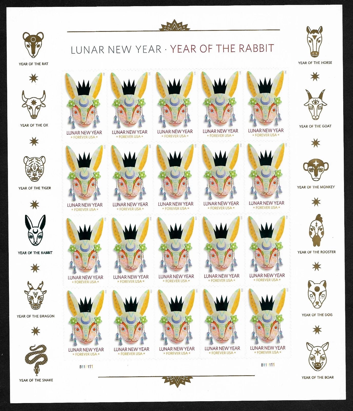 #.2023 Lunar New Year Year of the Rabbit Stamps