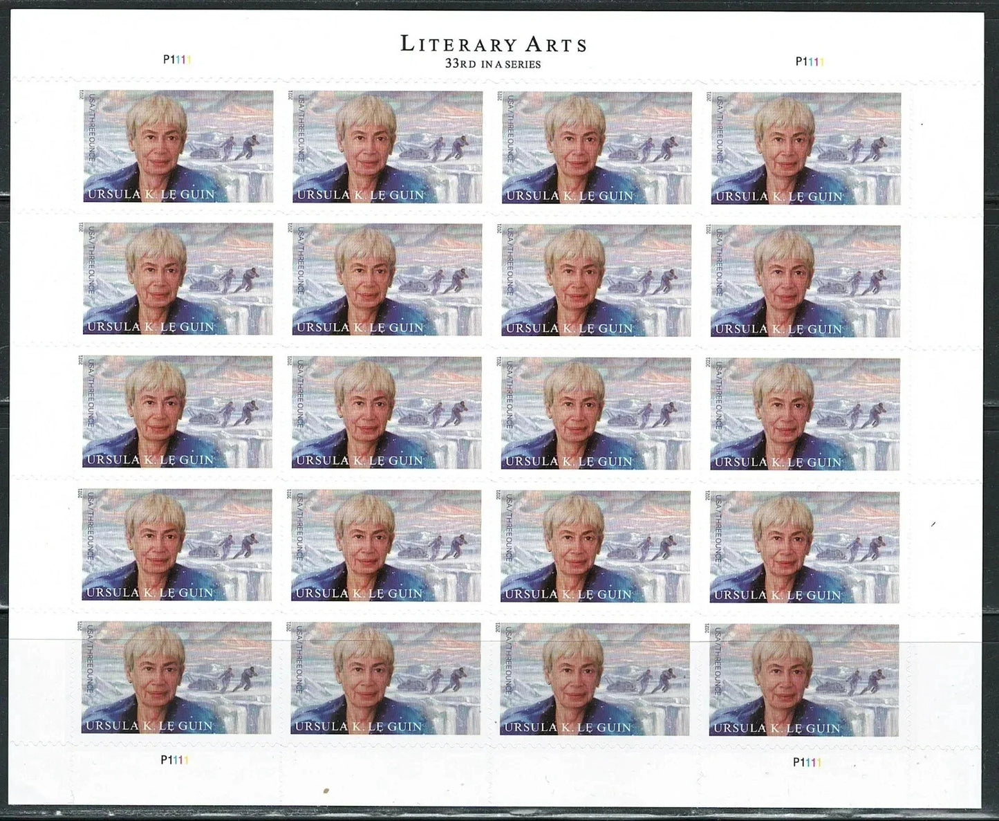 #.2021 Three Ounce Literary Arts Ursula K. Le Guin Stamps